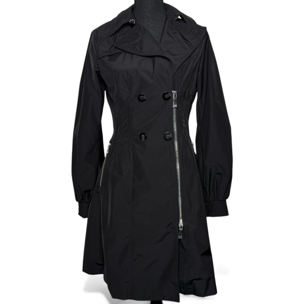 Dawn Levy Black Trench Raincoat | Classic Waterproof Coat